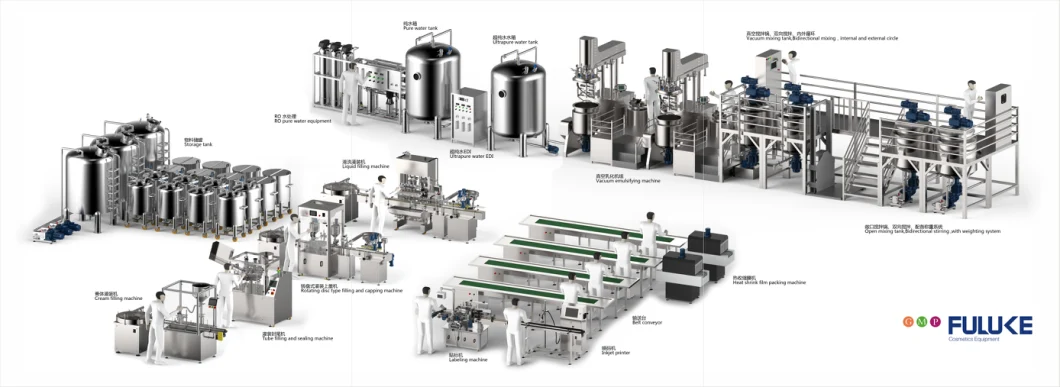 Skin Care Cosmetic Cream Production Line Vacuum Homogenizer Mixer Equipment